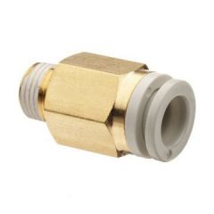 SMC Straight Push-in Tube Fitting - 6mm tube 1/8in BSPT Male Straight