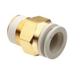 SMC Straight Push-in Tube Fitting - 10mm tube 3/8in BSPT Male Straight