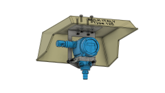 Sunshade direct mount bracket for to suit E&H PM7x pressure transmitter