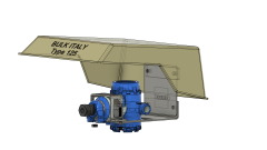 Sunshade direct mount bracket for to suit Emerson Rosemount 2051,3051 transmitters with vertical aspect enclosures (AKA "flip-top" bracket)