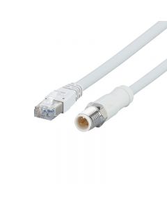 IFM EVF549 - Connection cable M12 Plug D x RJ-45 Ethnet 0.5m