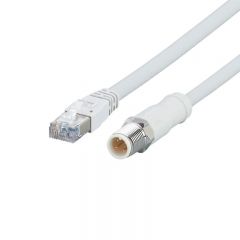 IFM EVF553 - Connection cable M12 Plug D x RJ-45 Ethnet 10m