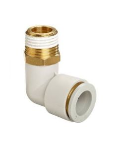 SMC Elbow Push-in Tube Fitting 10mm Tube - 3/8in BSPT Elbow