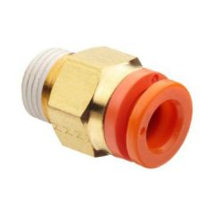 SMC Straight Push-in Tube Fitting - 1/4in tube 1/8in BSPT Male Straight