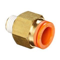 SMC Straight Push-in Tube Fitting - 3/8in tube 1/4in BSPT Male Straight