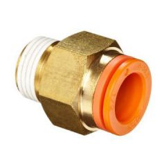 SMC Straight Push-in Tube Fitting - 3/8in tube 3/8in BSPT Male Straight